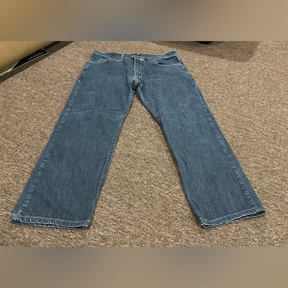 Lee Casual Dark Blue Mens Jeans 33x30 pants cotton bottoms straight leg EUC! - Picture 1 of 6